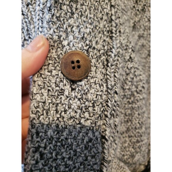Faherty Marled Shawl Cardigan Sweater Mens Sz Large Marled Gray Cotton Cashmere - Picture 5 of 7